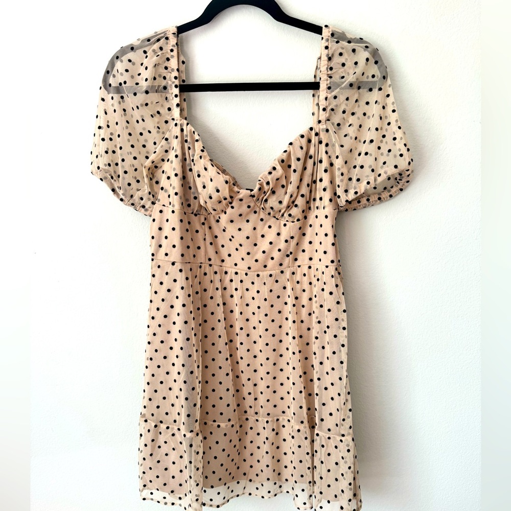 Hm polka dot net dress size s